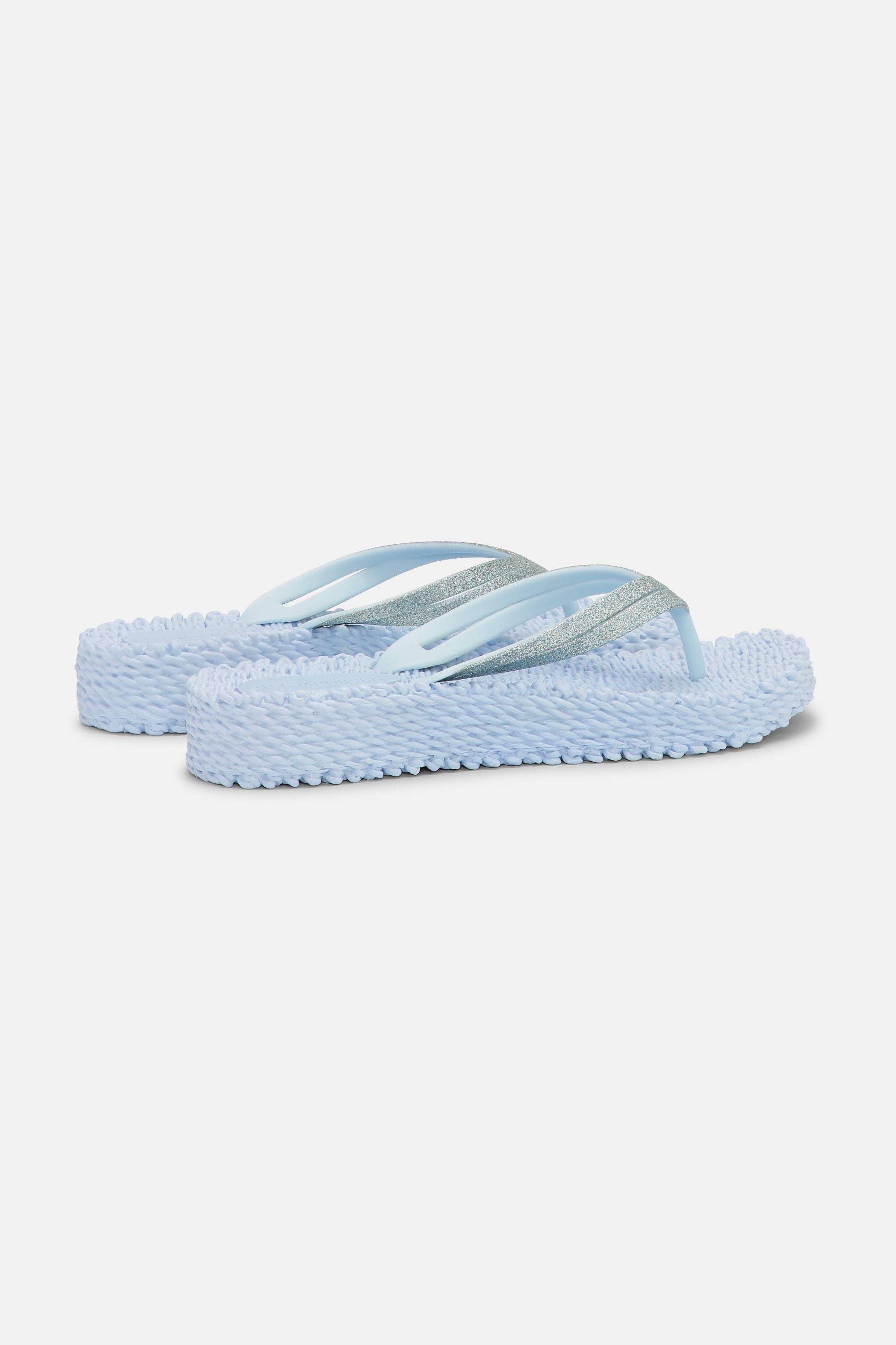 Plateau Flip-Flops Glitter - Blue Bell